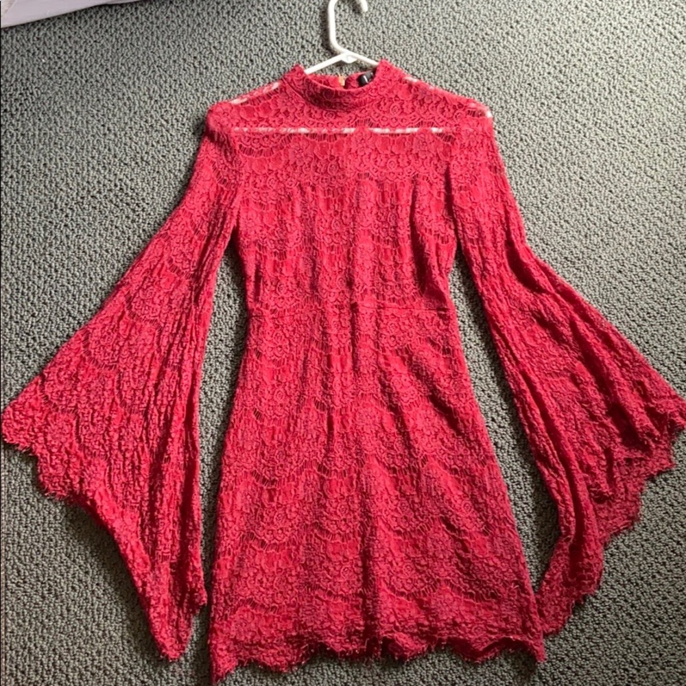 Lulus bewitching babe bell sleeve dress